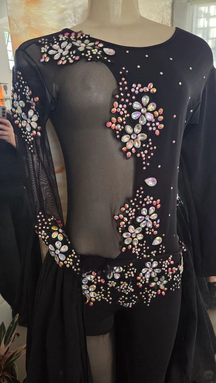 Traje para Dança do Ventre Preto  - Foto 3