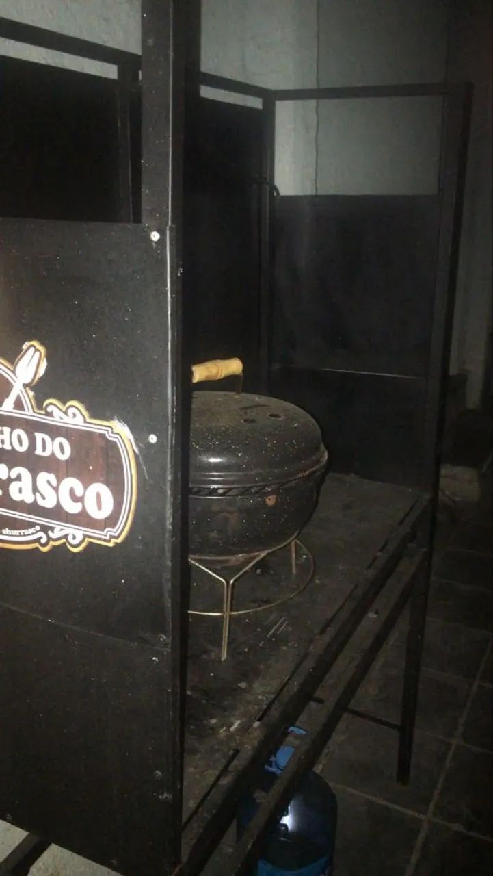 Barraca de churrasco com churrasqueira e iluminação  - Foto 2