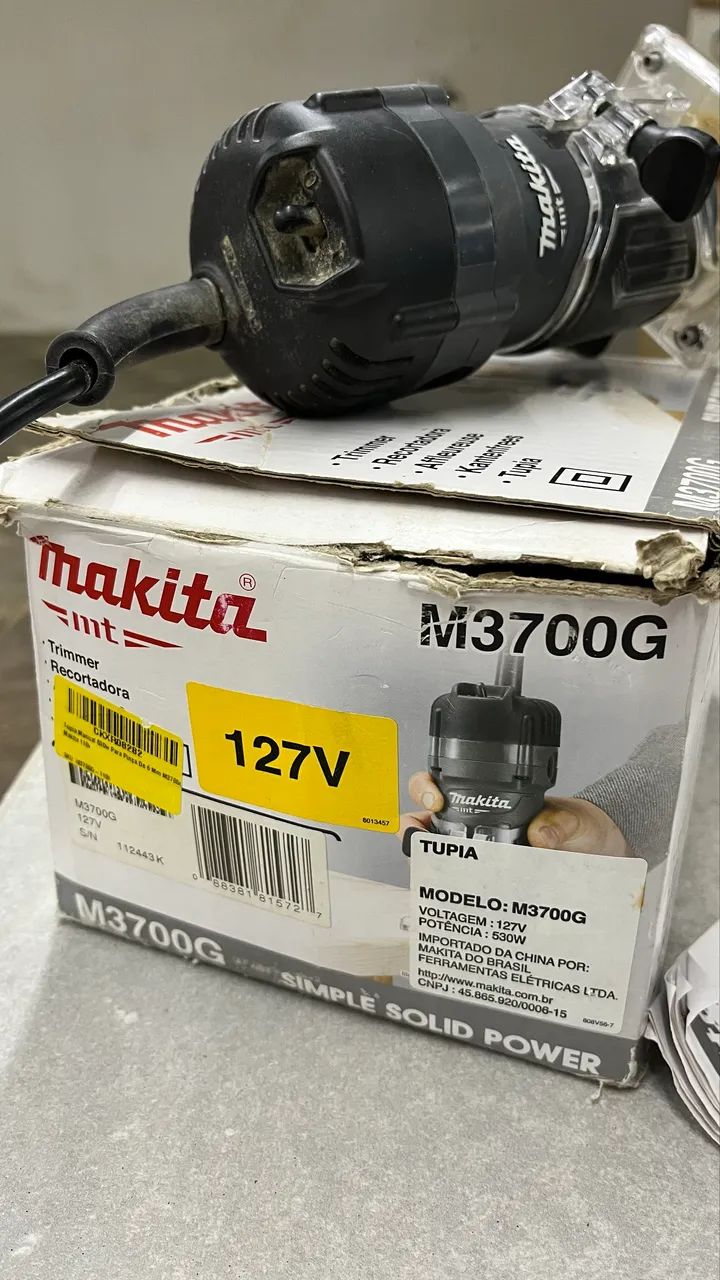 Tupia De Laminacao 6mm 1/4'' Makita Ssp 530w 110v - Foto 2