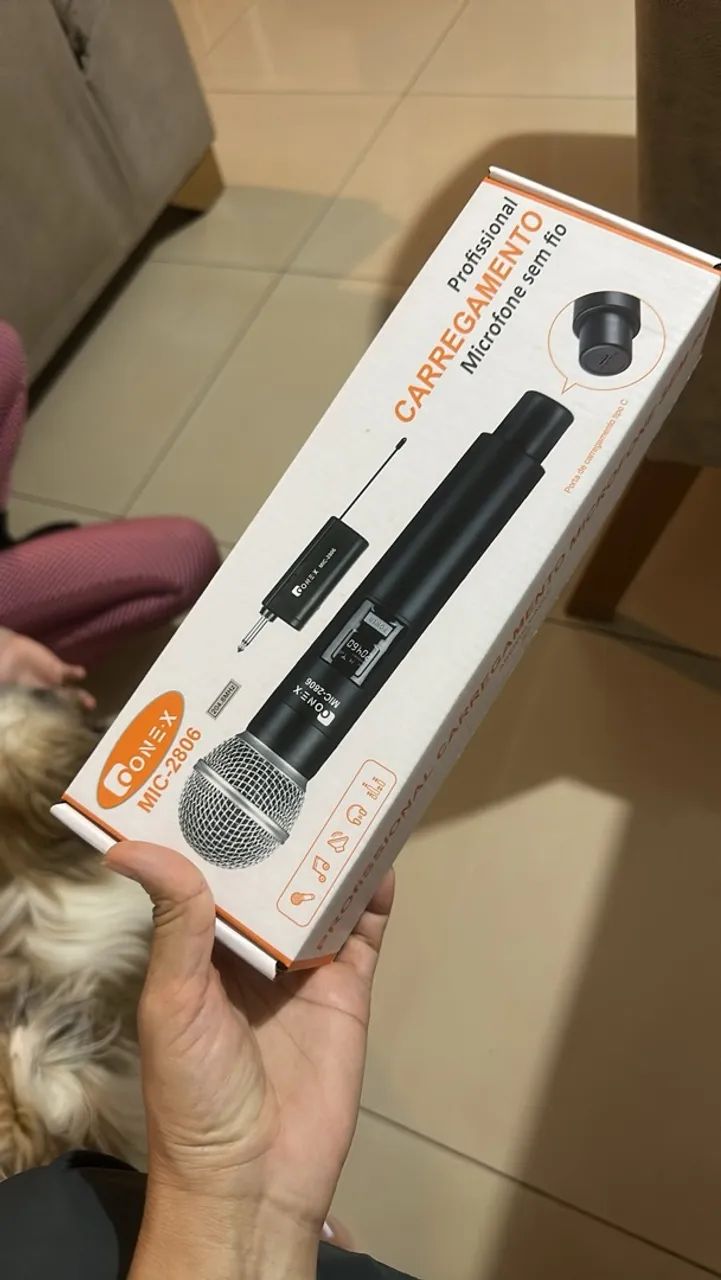 Microfone sem fio novo profissional 