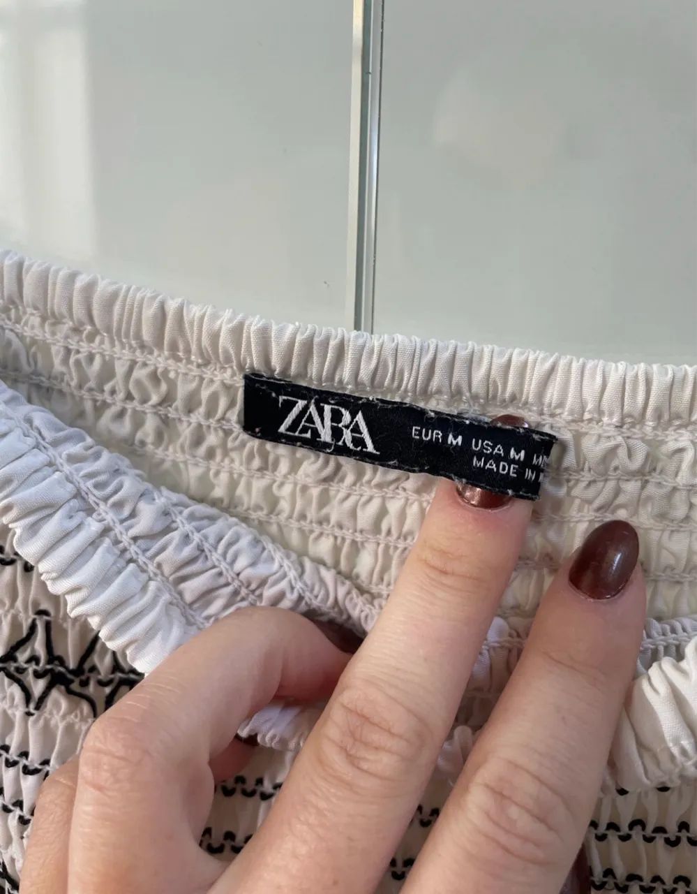 Vestido Longo Branco e Azul - Zara - Foto 2