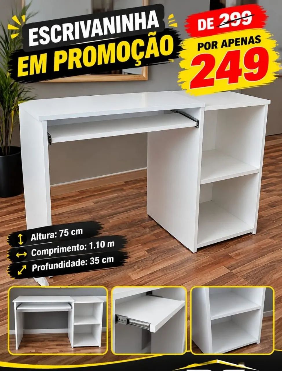 Escrivaninha mdf Novas  - Foto 4