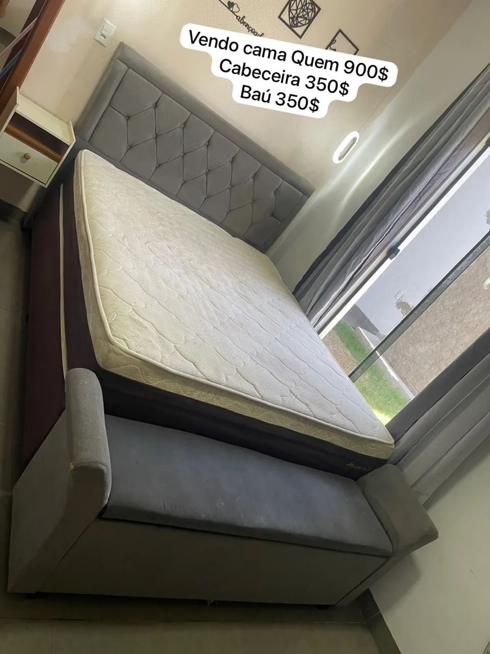 Vendo cama cabeceira e baú valores individuais  - Foto 5