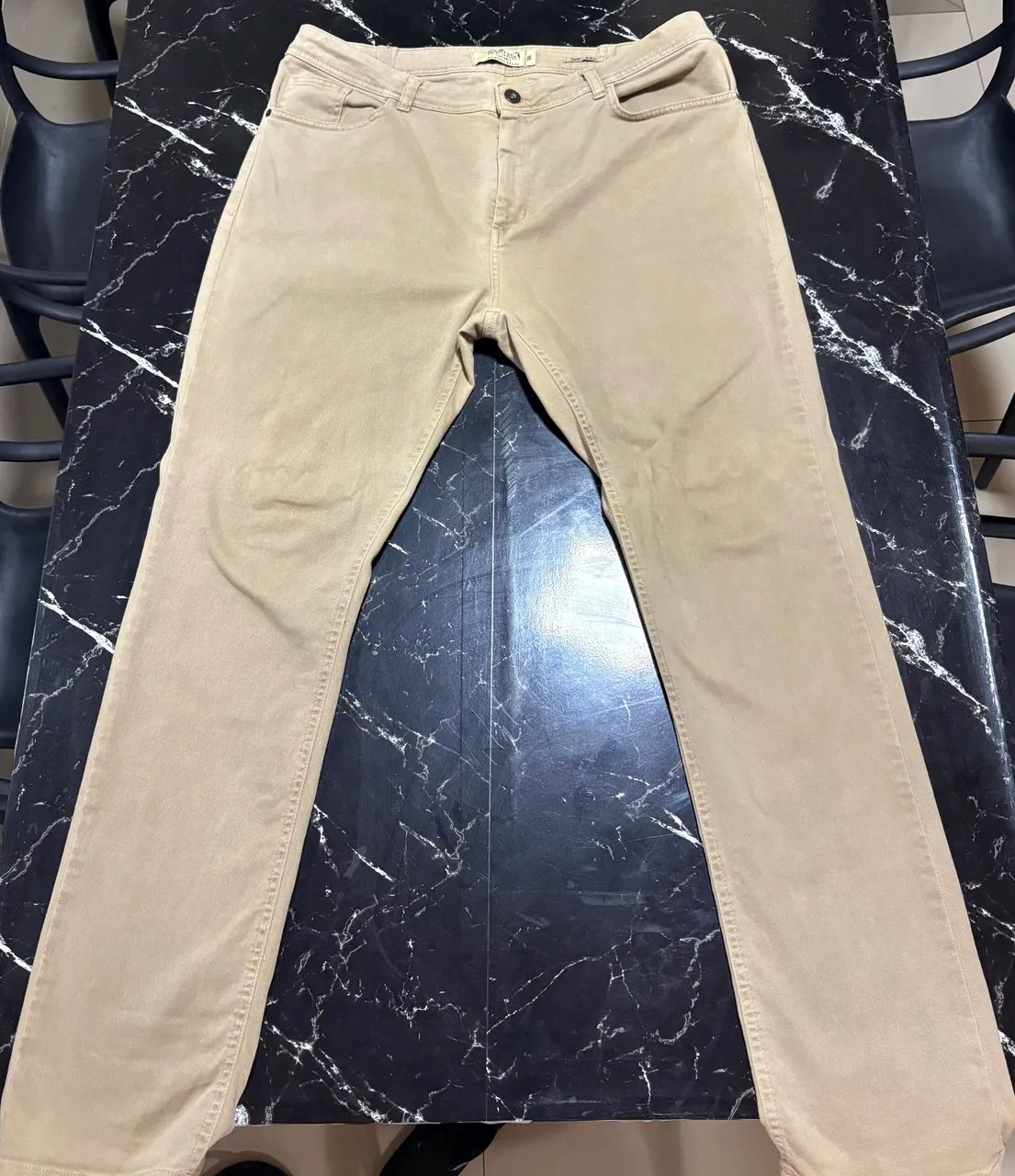 Calça Masculina Bege slim fit - 48