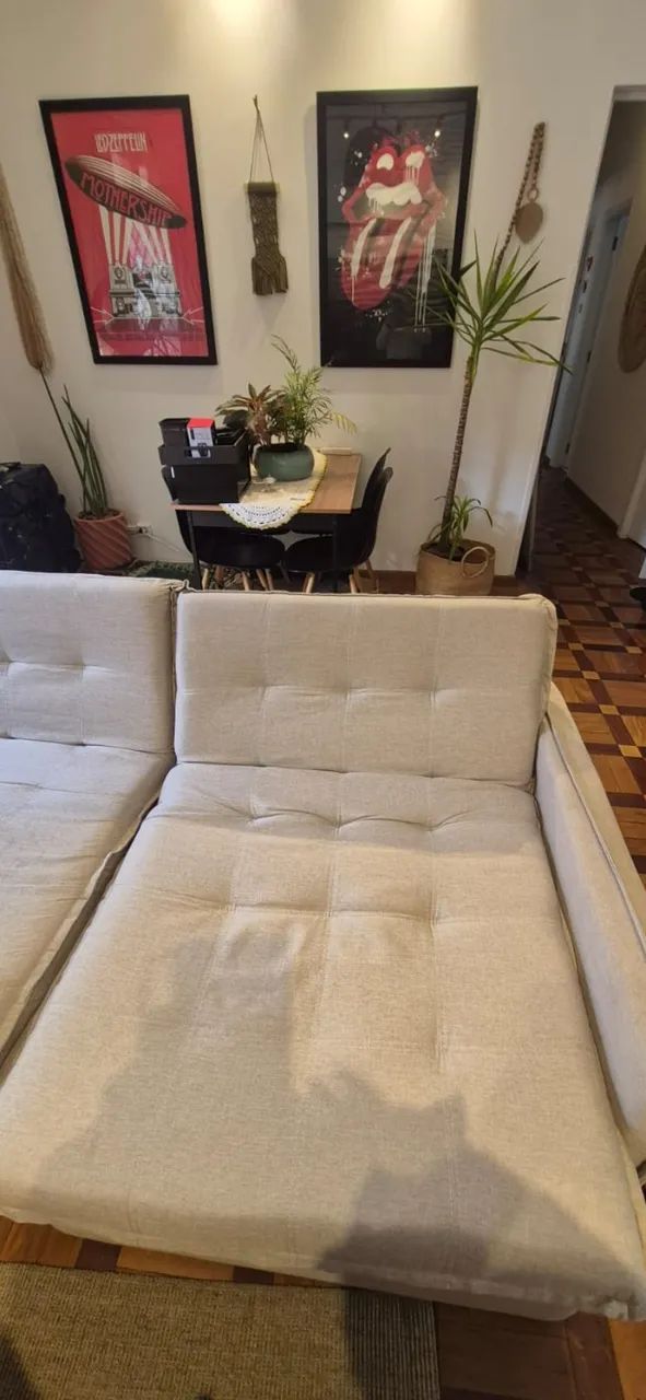 Sofá Retrátil e Reclinável de 2 Módulos "Sem Caixa" (Estilo Cama / Slim) - Foto 3