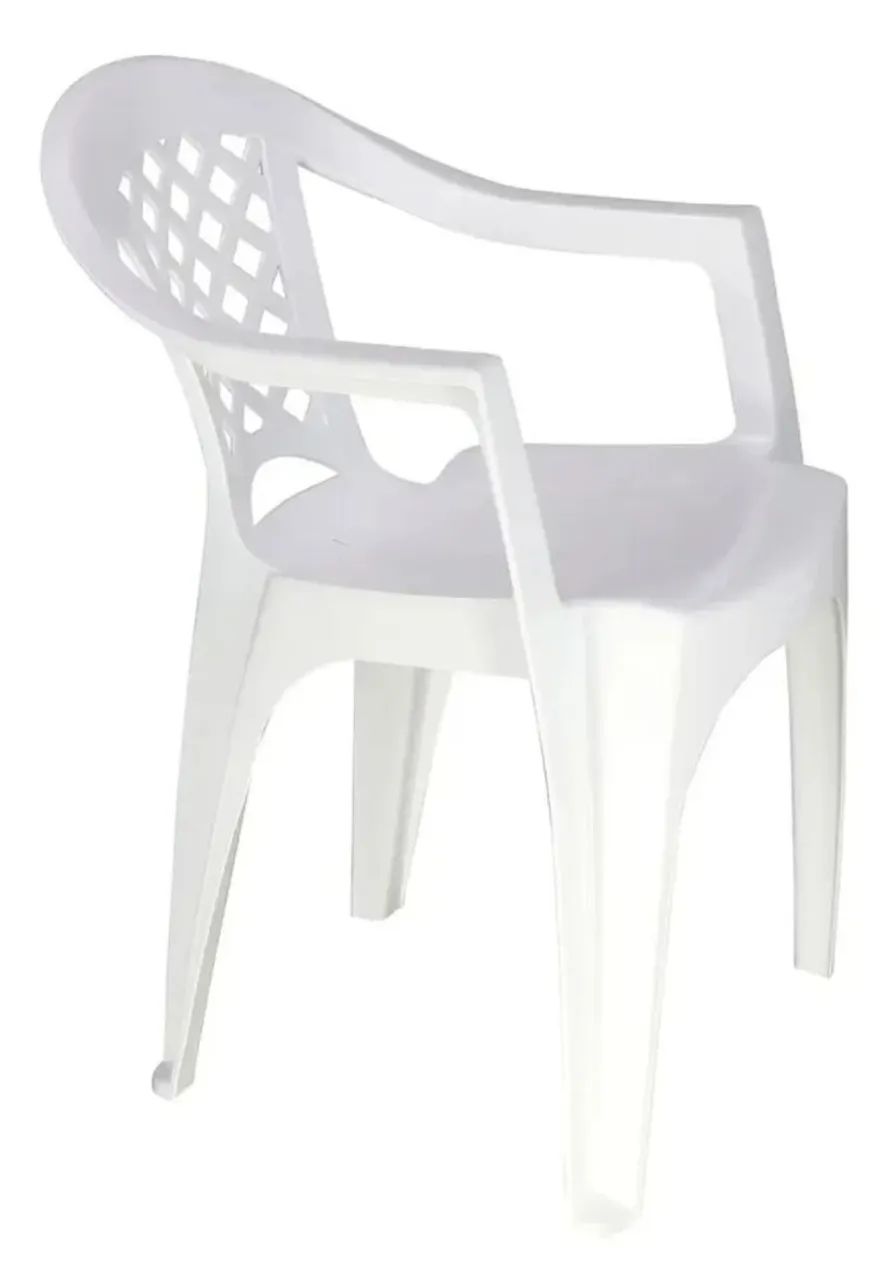 Jogo de mesa e poltrona de plástico marca dupla plastic - Foto 3