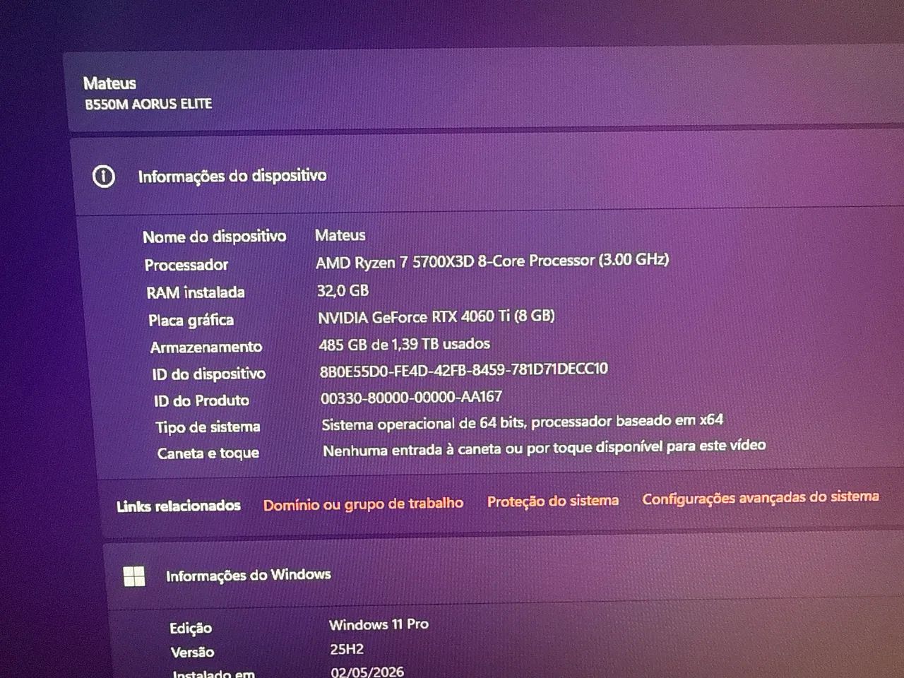 VENDO PC GAMER RYZEN - LEIA A DESCRIÇÃO - Foto 2