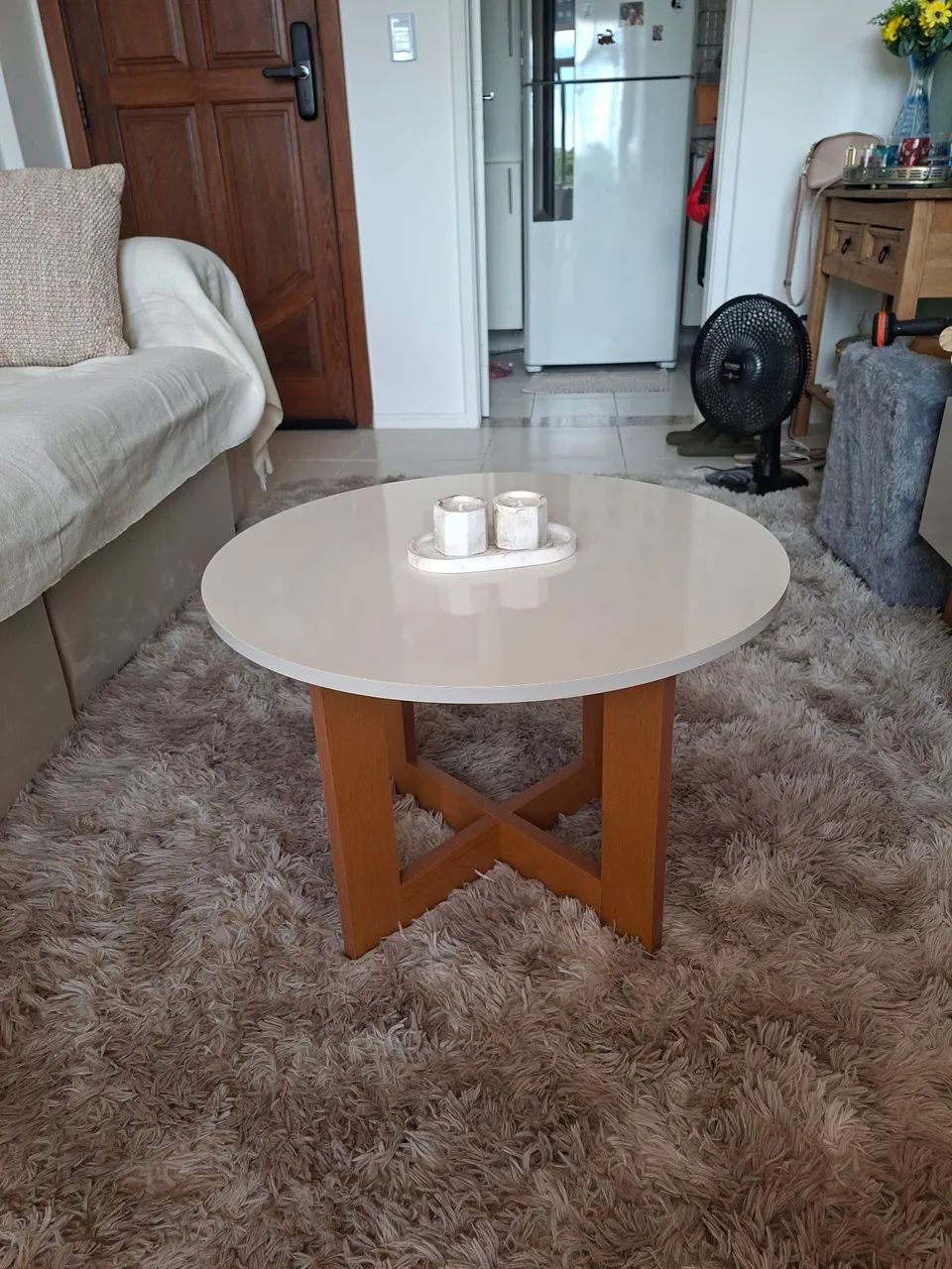 Mesa de centro madeira jb bechara off white e freijo  - Foto 4