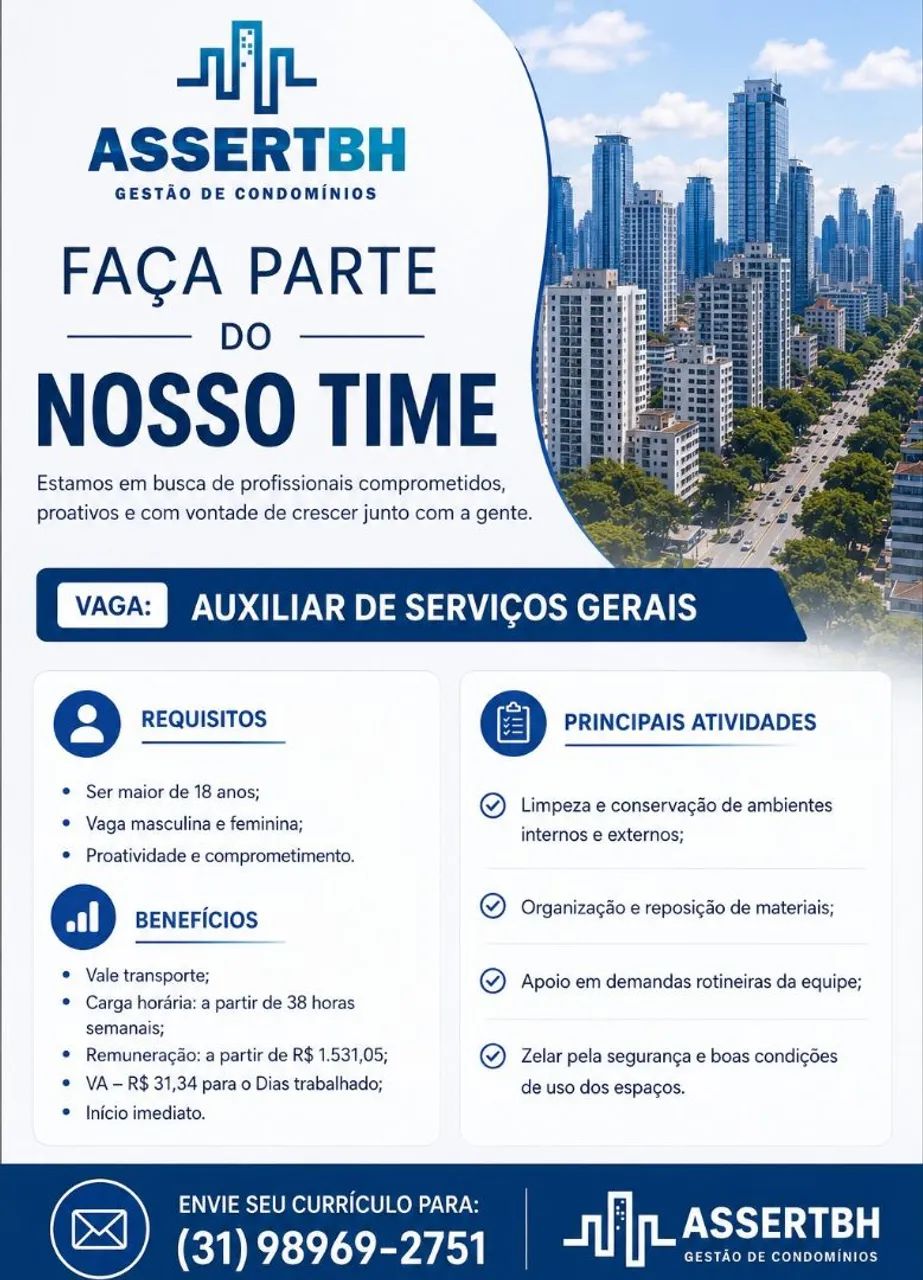 Venha fazer parte do nosso Time