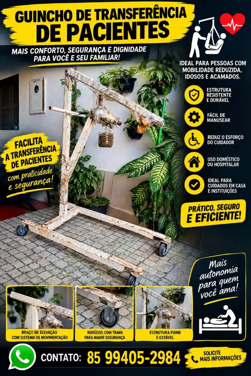 Guincho de transferência de Paciente