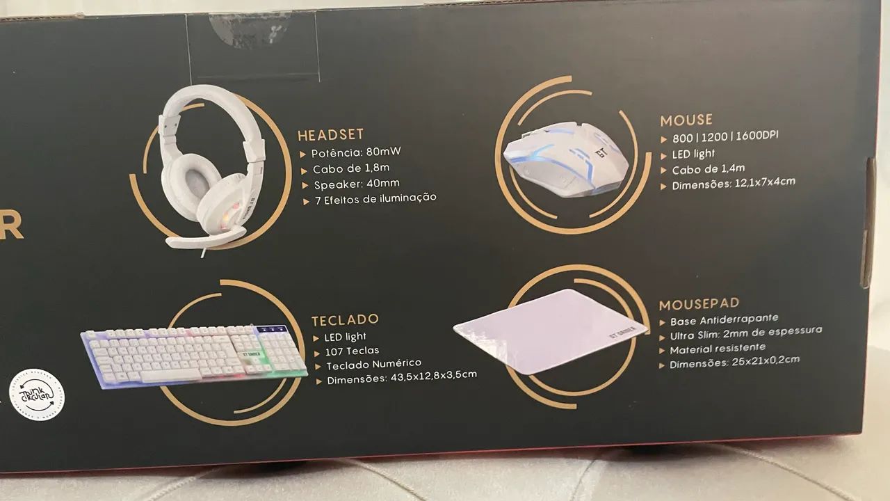 Kit Gamer (Mouse, Headset, Teclado e MousePad) - Foto 3