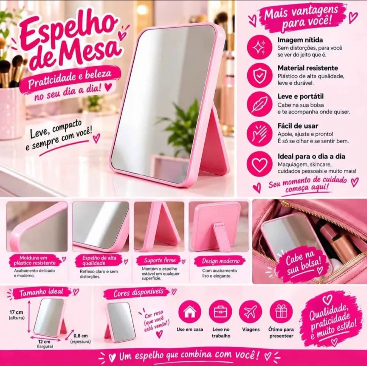 Espelho de Mesa  - Foto 2