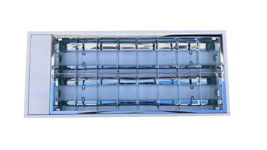 Luminária de Sobrepor C/ Aletas para 2 lâmpadas de 20W - A01 - Branca - T10 - Abalux - Foto 4