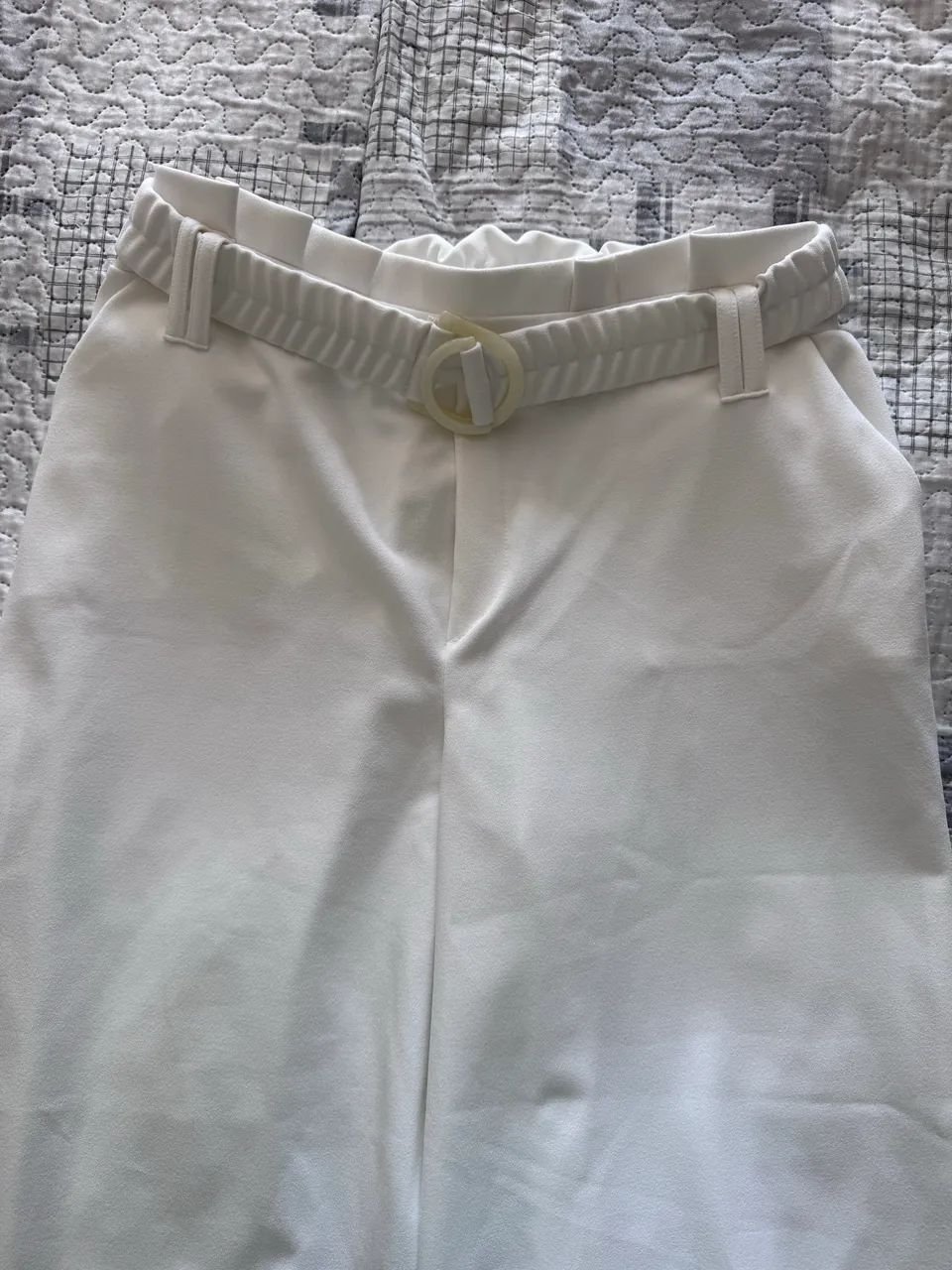 Calça Pantacourt Renner Branca/Off-White Tam. G - Nunca Usada