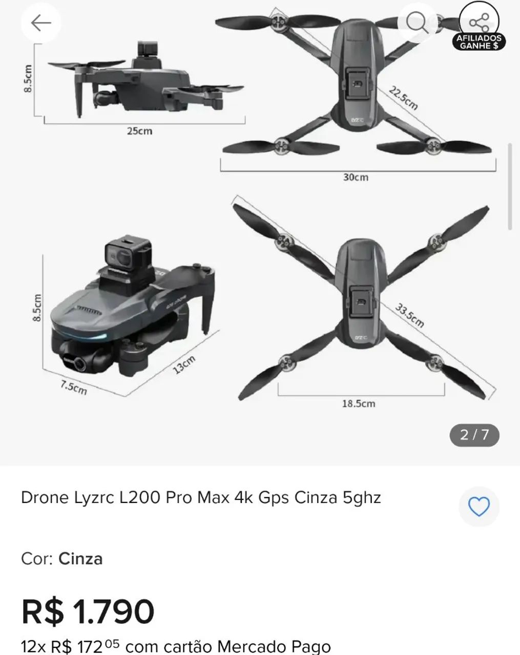 Drone L200 Pró Max - Profissional