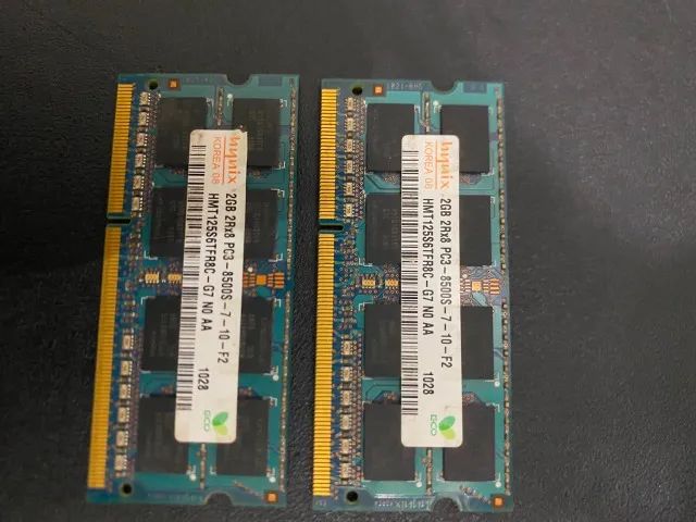 Memoria RAM 2GB DDR3 Notebook 2x