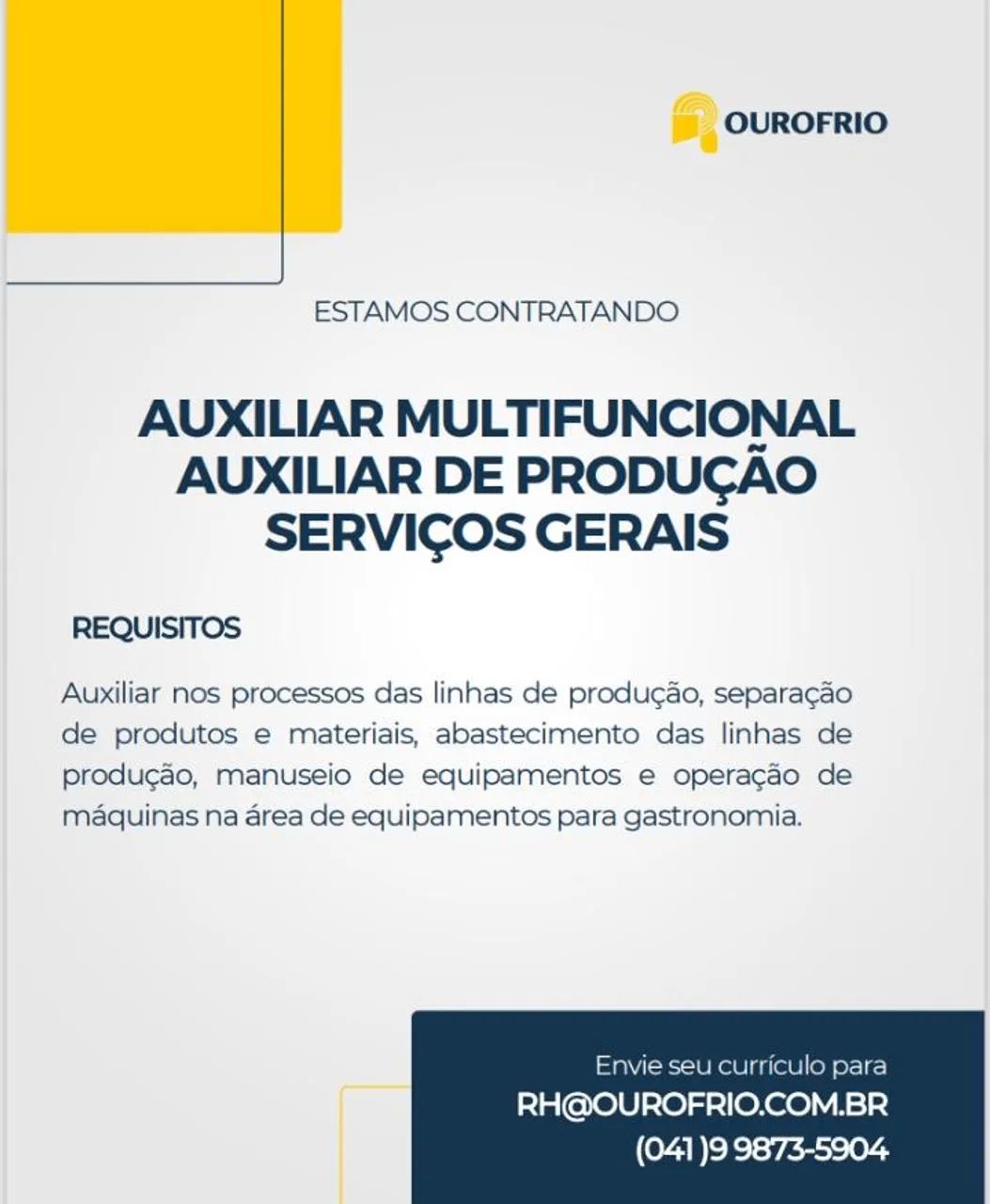 Auxiliar de serviços gerais 