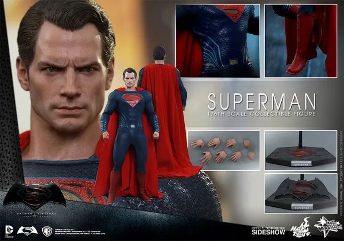 SUPERMAN HOT TOYS - BVS - PEÇA FOI FEITO REPAINT NA ROUPA  - Foto 3