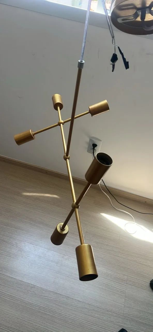 Lustre Sputnik Dourado 6 braços  - Foto 2