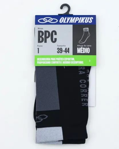 Meia Corre Olympikus PRETO