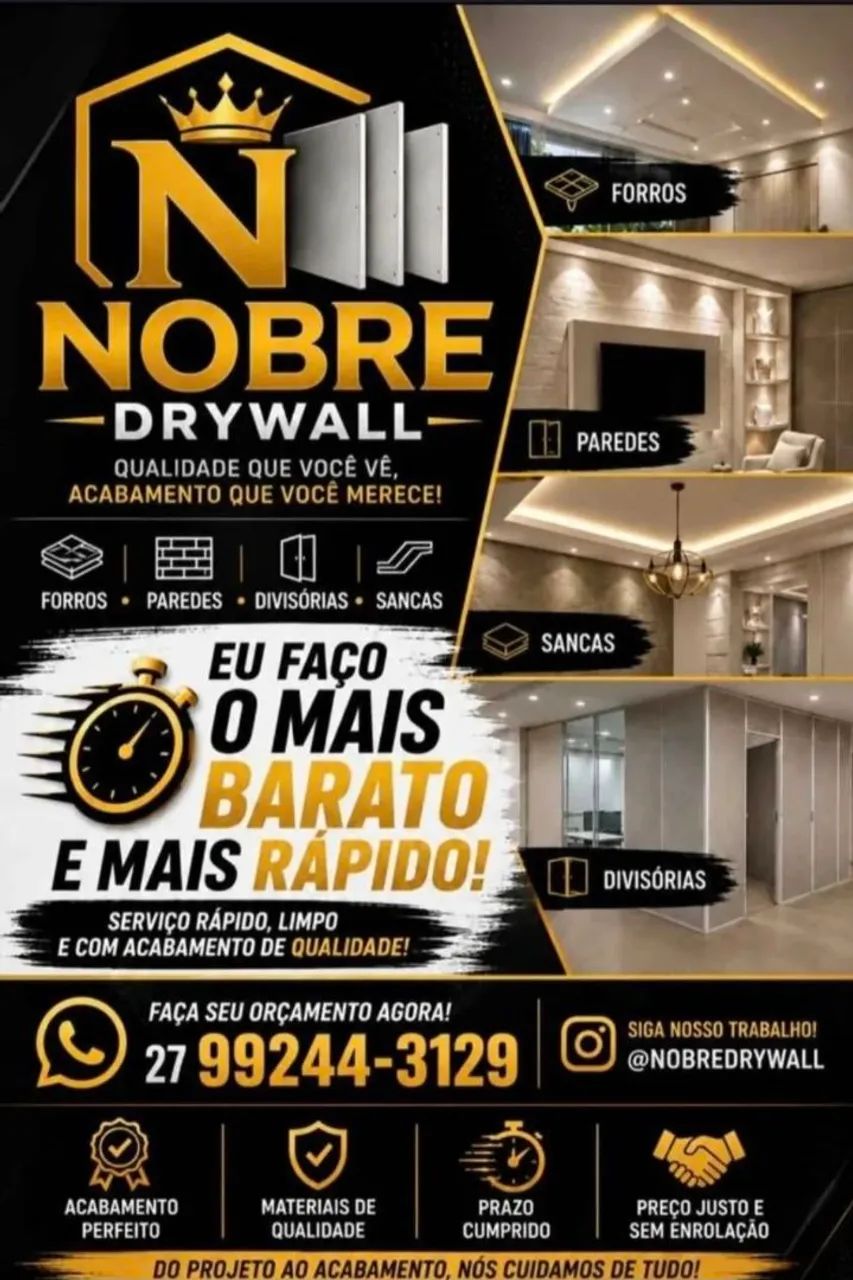 Fazemos drywall no precinho 