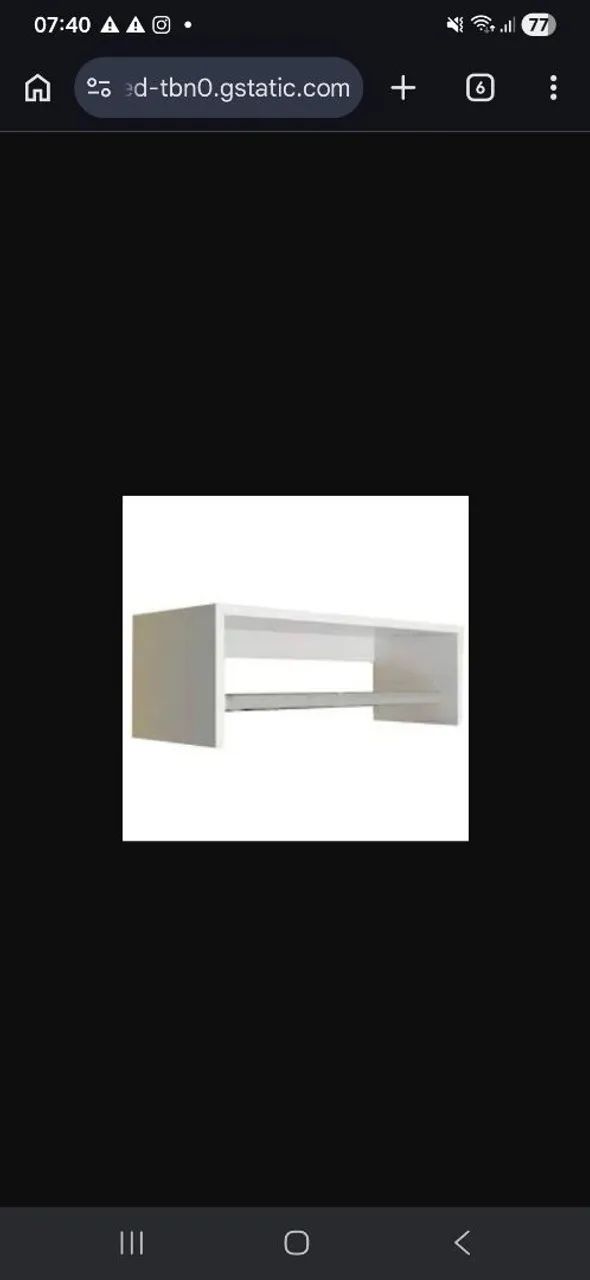 Nicho mdf com varao inox