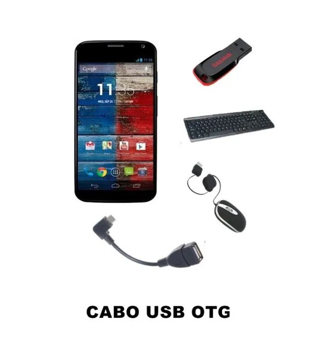Cabo Otg Adaptador USB Tablet Celular  - Foto 4
