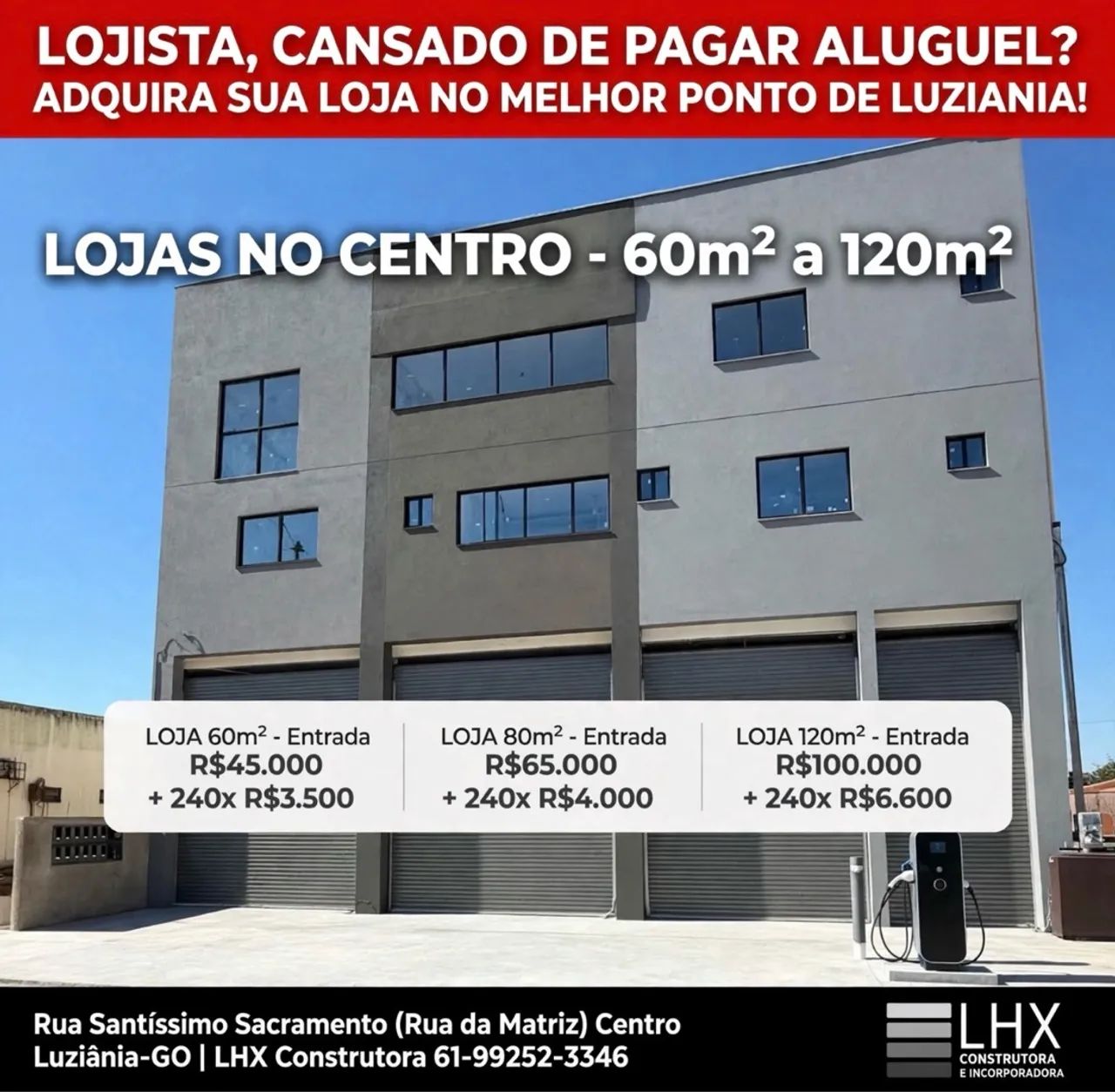 Vendo loja de 60 m2 centro de Luziânia 