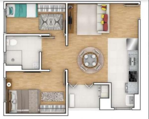 Apartamento no aventureiro 02 dormitórios sacada com churrasqueira elevador - Foto 8