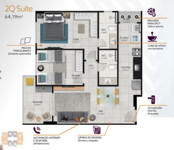 Apartamento para venda em vitória, santa helena, 2 dormitórios, 1 suíte, 2 banheiros, 2 va - Foto 16