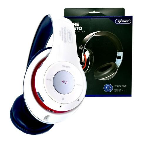 Fone de Ouvido Bluetooth Kp-414 Knup Com Microfone Rádio Fm Micro Sd Mp3 - Foto 2