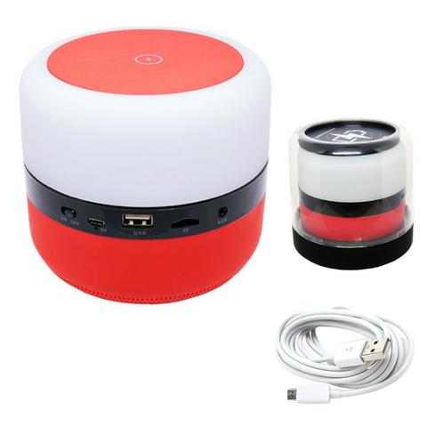 Caixa de Som Bluetooth Led 5w MY-002 Tomate Carregador por Indução Abajur Luminária - Foto 4