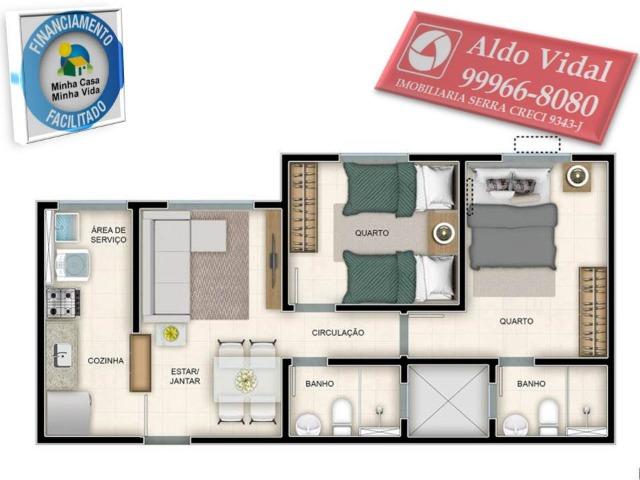 ARV134- Apartamento 01 Qrto P.N.E + E.L.E.V.A.D.O.R + Entrada Facilitada. - Foto 20