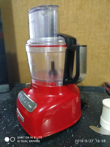 Processador fatiador kitchenaid kitchen aid vermelho 110v bem novinho - Foto 2