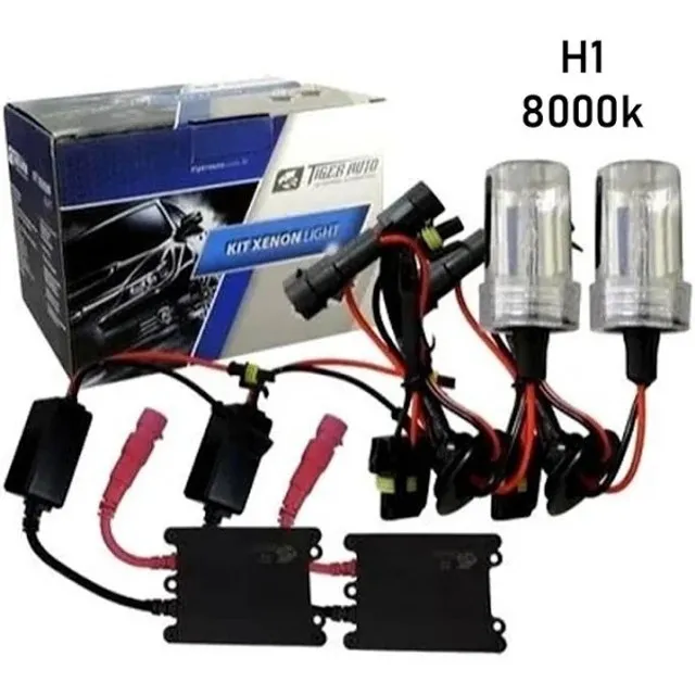 Kit Lâmpadas Xênon H1 8000k 12v