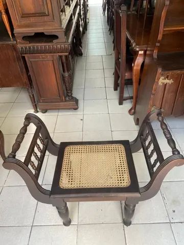  Cadeira Marquesa Em Imbuia Com Assento Em Palha Sintética - Foto 3