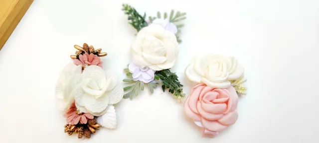 Prendedor de Cabelo Floral Arranjo para Noiva Daminha Criança Batizado Igreja etc