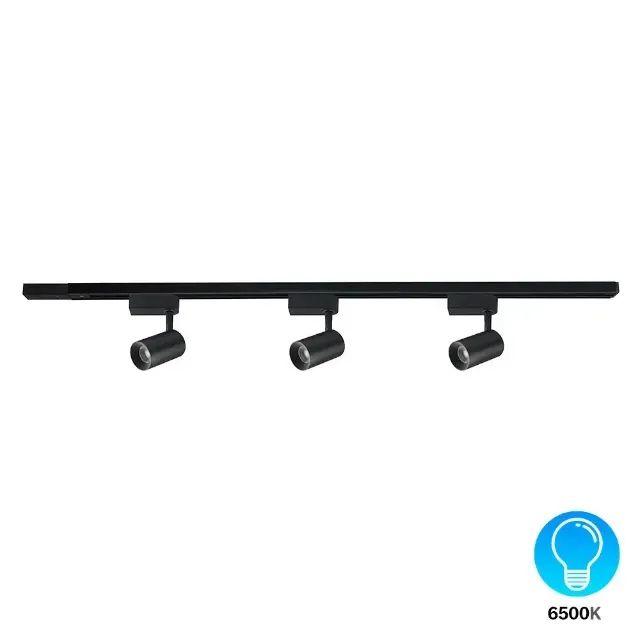 Kit Trilho com 3 Spot LED 9W 6500K Branco/Branco DILUX - Foto 2