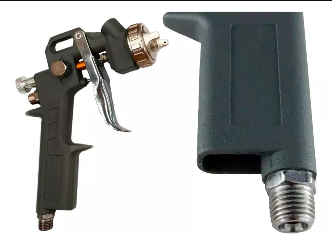 Pistola de pintura gravidade Titanium 600ml + 3 bicos 1.2 1.5 1.8 - Foto 4