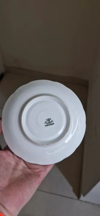 Xicara chá antiga,  filete de ouro  - Foto 5