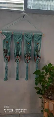 Painel para plantas em macrame - Foto 5