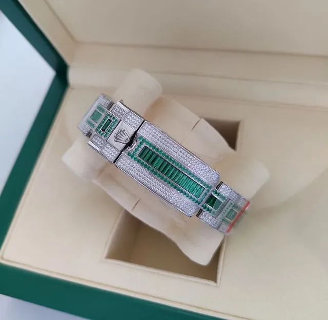 Relogio Rolex Submariner Cravejado Clone Eta  - Foto 5