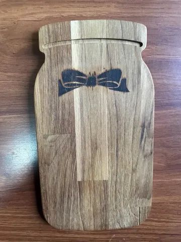 tabua carnes queijos petiscos madeira formato pot delicias 31 x 17 x 1,7 cm - Foto 3