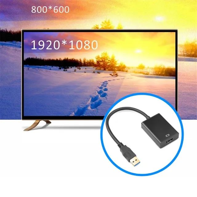 adaptador conversor multitela usb 3.0 hdmi 1080p pc e notebook modelo 5gbps - Foto 2