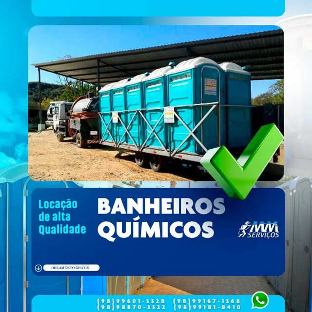 Aluguel de banheiros químicos - Locação de banheiros