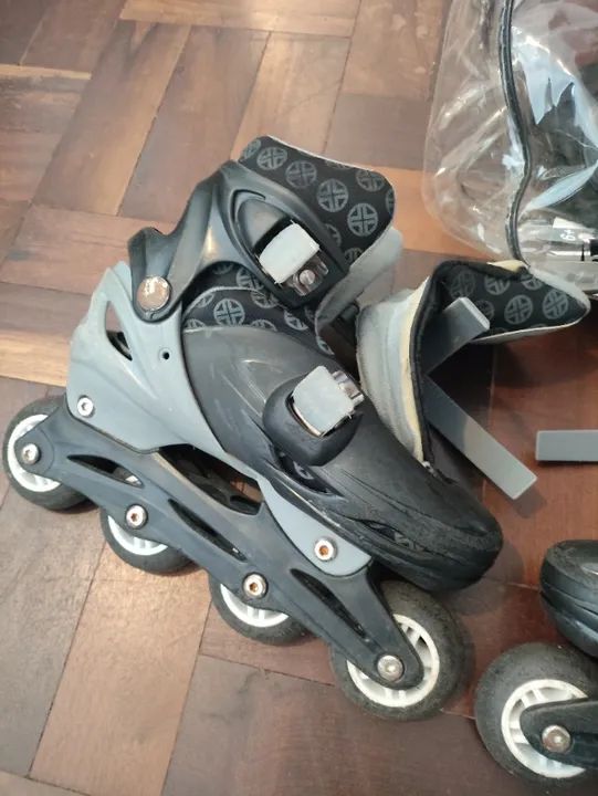 Patins roller in line 4 rodas ajustável infantil  - Foto 5