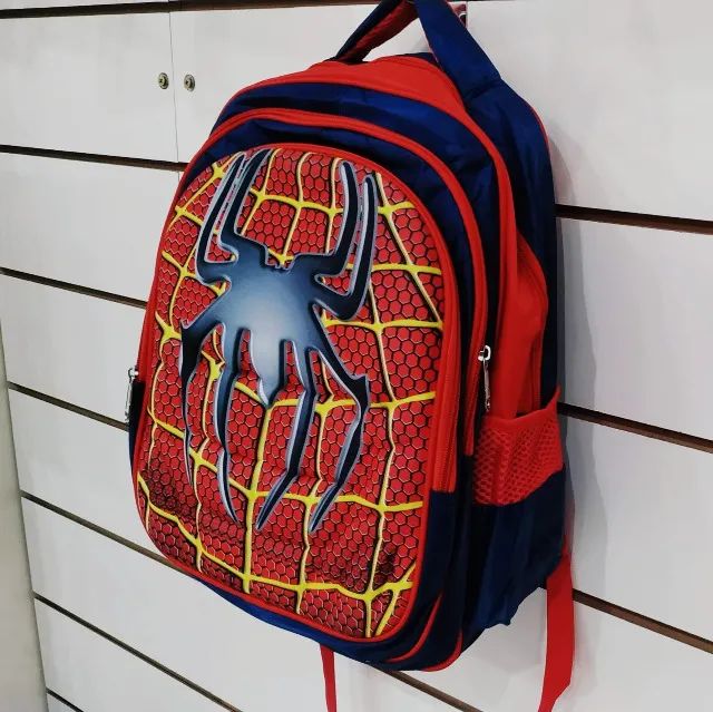 Mochila De Costa Infantil Peitoral 42x32cm Da018377 Promoç - Homem Aranha - Foto 5