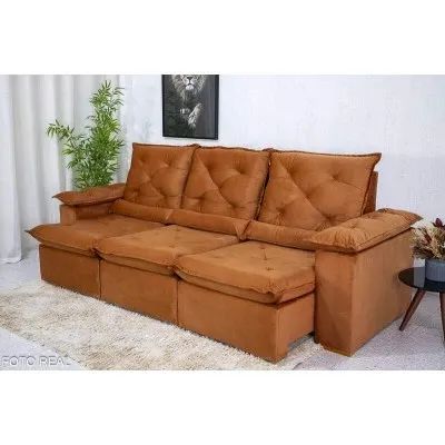 Sofá Retrátil Reclinável 2.70m Rio rf554 - Foto 4