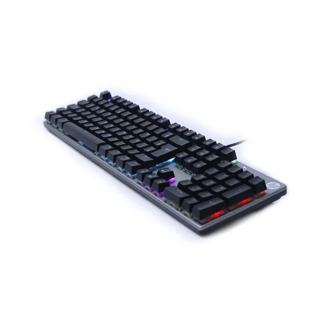 Teclado Gamer Mecânico HP GK400F Chumbo Led RGB Switch Blue - WZetta - Foto 3