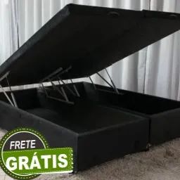 Frete Grátis! Base Queen Baú Bipartido